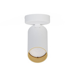 Lampa natynkowa sufitowa MONO I WHITE/GOLD 10W GU10 | biały złoty