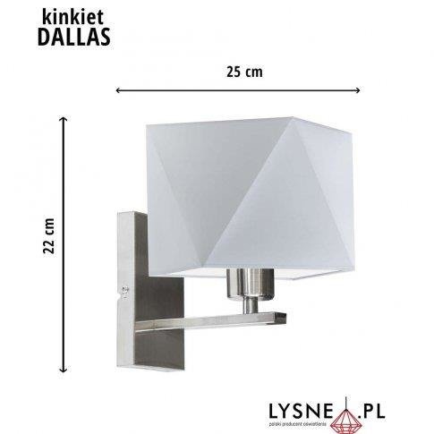 Lampa ścienna DALLAS do pokoju dziecka biały klosz