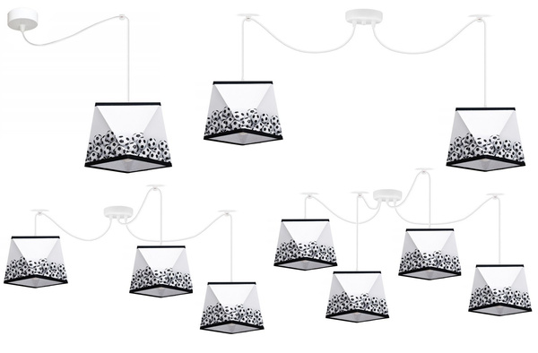 Lampa sufitowa do pokoju dziecka z motywem piłek regulowana pająk Mundial 3xE27