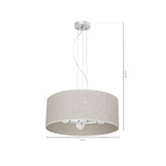 Lampa wisząca LINO, MLP7501, biały/szary, 3x60W E27