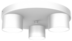 Lampa sufitowa plafon DIXIE WHITE 3x GX53 szer. 30cm | biały