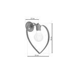 Kinkiet AMORE GREY 1xE27 MLP9821
