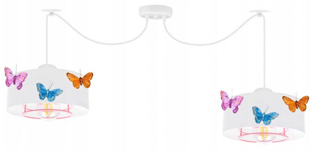 Lampa sufitowa do pokoju dziewczynki Motylek Pająk 2xE27