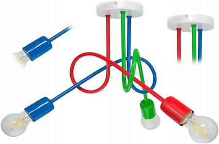 Lampa do pokoju dziecięcego kolorowa Mondo 3