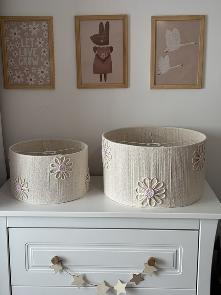 Lampa wisząca do pokoju dziewczynki w stylu Boho Wiosenne Kwiaty 45cm