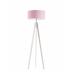 Lampa podłogowa do pokoju dziecka Magiczny Cylinder drewniana niebieski abażur 1XE27