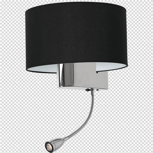 Kinkiet CASINO BLACK/CHROME 1xE27 + 1W LED ML6378