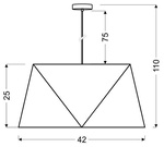 Lampa sufitowa wisząca 1X60W E27 zielony 31-03614