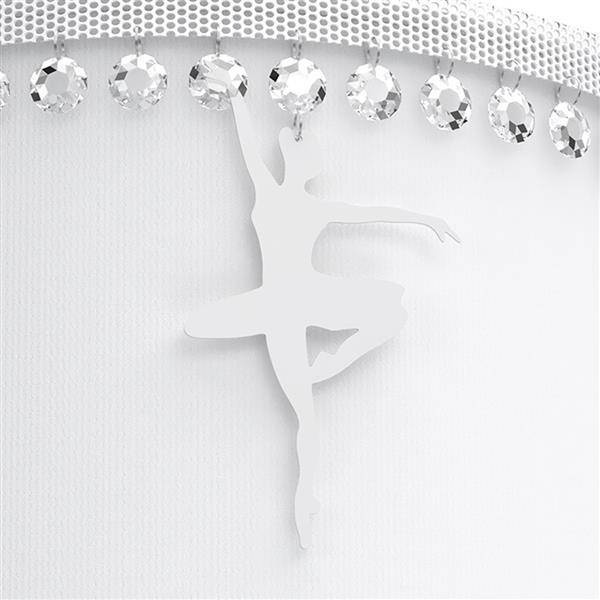 Lampa sufitowa dziecięca z abażurem BALETNICA biały śr. 37cm