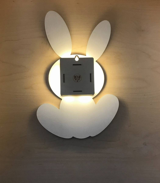  Lampka nocna dla dzieci drewniana Lisek z pilotem LED 