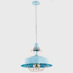 Nowoczesna lampa TAMARIS niebieska śr. 40cm