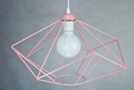 Lampa sufitowa do pokoju dziewczynki różowa Druciak 1