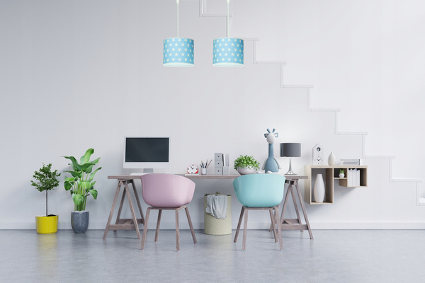 Lampa sufitowa do pokoju dziewczynki i chłopca Gwiazdki 2xE27 Led 