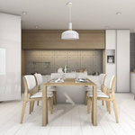 Nowoczesna lampa wisząca MALMO WHITE/GOLD 1xE27 MLP6197