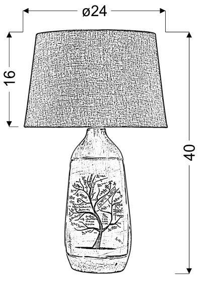 Lampa Stołowa Gabinetowa Candellux Walia 41-39187 E27