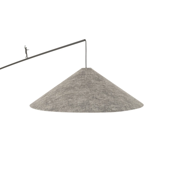 Lampa podłogowa POISE umbra gray A E27 wys.240cm dług.260cm przewód 270cm włącznik | 11767