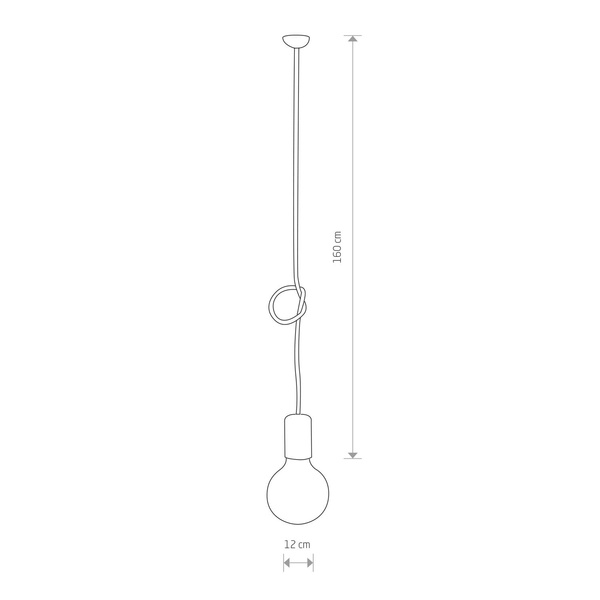 Retro zwis miedź CABLE BLACK / COPPER 160cm