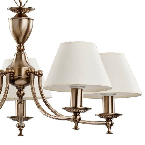 Żyrandol klasyczny SOFIA patyna/biały śr. 63cm