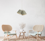 Lampa w stylu Boho do pokoju dziewczynki i chłopca potrójna stożki 