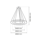Lampa wisząca ROTONDA, czarna, 93W LED, barwa neutralna 4000K, ML7945