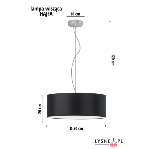 Lampa wisząca do kuchni nad stół HAJFA fi - 50 cm 3xE27