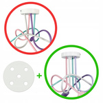 Lampa sufitowa do pokoju dziecka pomarańczowa Mondo 3 Loft 