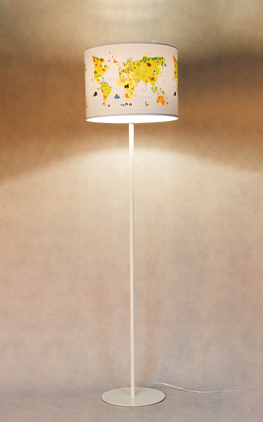 Dziecięca lampa podłogowa Mapa Świata