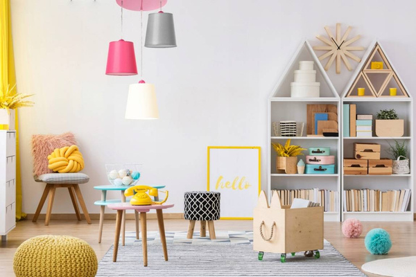 Lampa wisząca do pokoju dziecięcego kolorowa Stożek 3