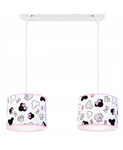 Lampa wisząca do pokoju dziewczynki z abażurem regulowana Myszka Miki 2xE27 Led