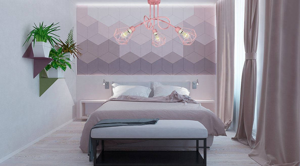 Lampa sufitowa do pokoju dziewczynki różowa w stylu loft Edison Druciak 3xE27
