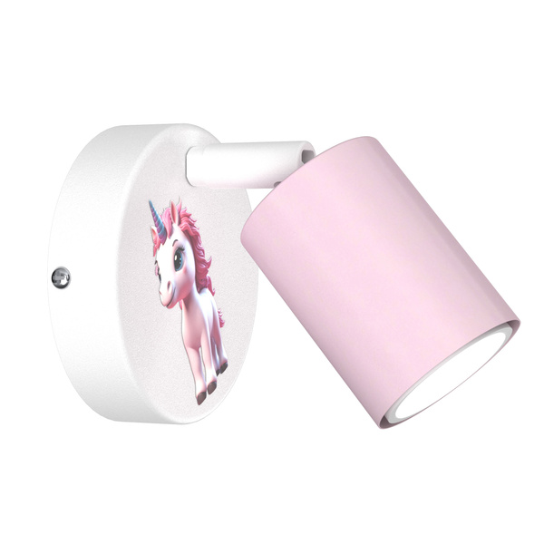Lampa ścienna do pokoju dziewczynki Jednorożec GU10