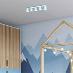 Lampa sufitowa listwa DIXIE BLUE 5x GX53 szer. 64cm | niebieski