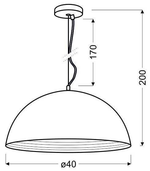 Lampa wisząca chrom metalowa 40cm Dorada 31-26378