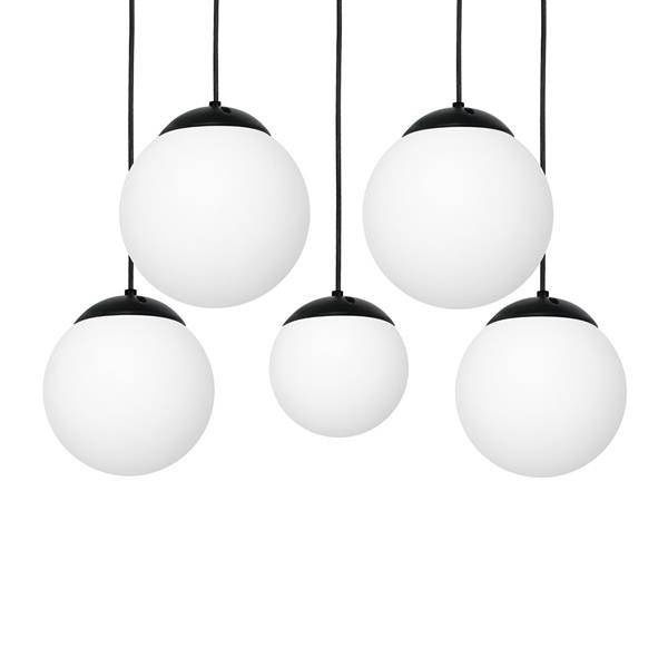 Nowoczesna lampa wisząca prostokąt LIMA BLACK 5xE14 MLP6525
