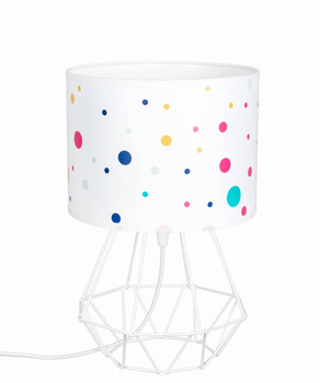 Lampa stołowa dla dzieci w kolorowe kropki