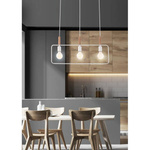 Lampa wisząca biała regulowana wysokość 3x60W E27 Frame 33-73532