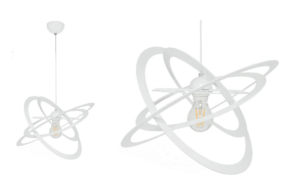 Lampa sufitowa jednopunktowa dziecięca biała nowoczesna Sferis 