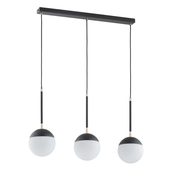 Lampa wisząca ALFA VOLDA REX CZARNO-BIAŁA 3xE14 75cm | 62333