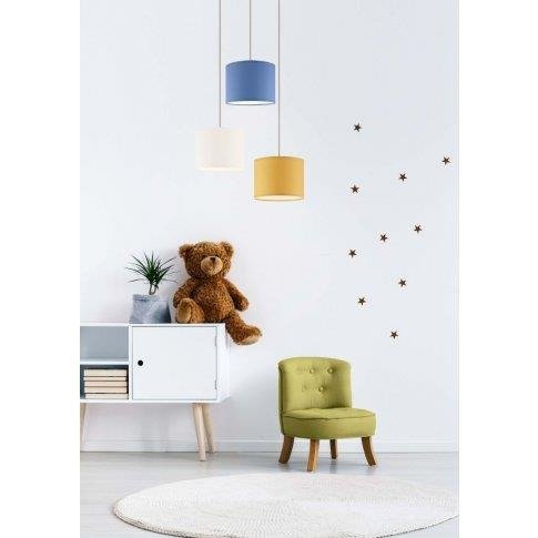 Lampa do pokoju dziecięcego białe abażury Pueblo 