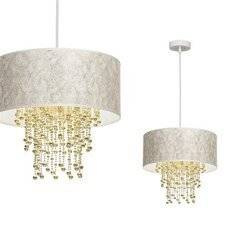 Nowoczesna lampa wisząca ALMERIA WHITE/GOLD 1xE27 MLP6446