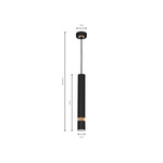 Lampa wisząca JOKER, MLP6305, czarny/drewno, 1x8W GU10