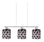 Lampa wisząca chrom z kryształkami czarno-białymi 3x40W Royal Candellux 33-35885  