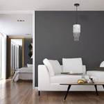 Nowoczesna lampa wisząca ALMERIA SILVER/BLACK 1xE27 MLP6434
