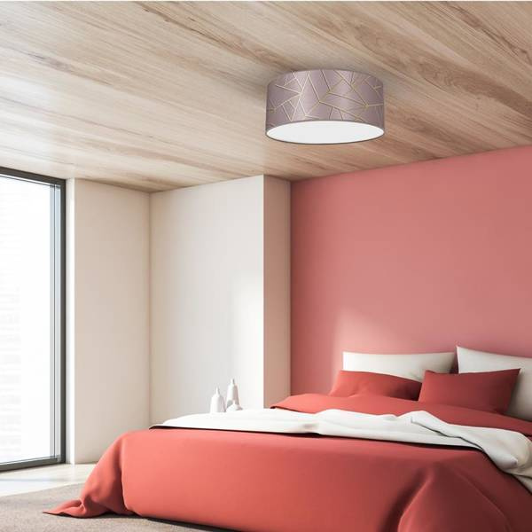 Lampa sufitowa ZIGGY PINK, MLP7585, 40 cm, różowy/złoty, 2x60W E27