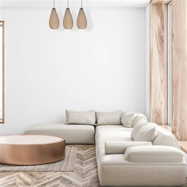 Lampa wisząca listwa kropla PETRA bursztynowy ML5483