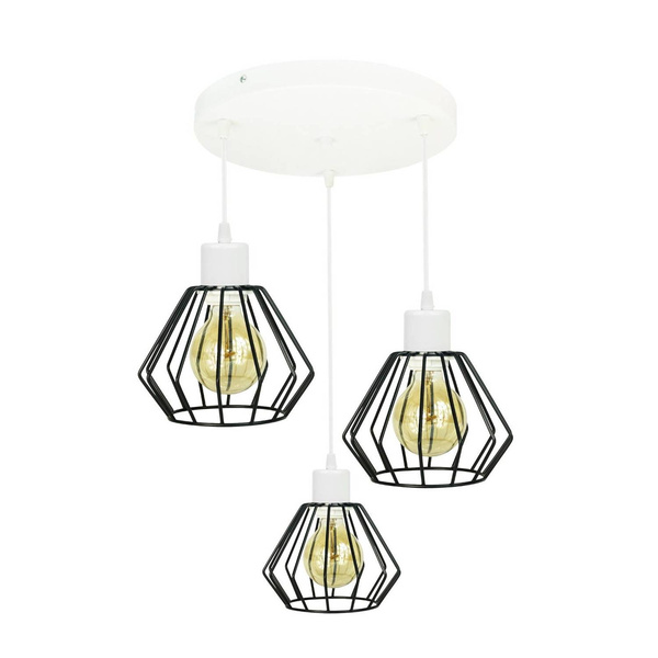 Lampa sufitowa do pokoju dziecięcego kolorowa Edison Loft 3xE27 Led 