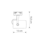 Reflektor do szyno przewodu PROFILE STORE PRO LED WHITE 12W, 3000K