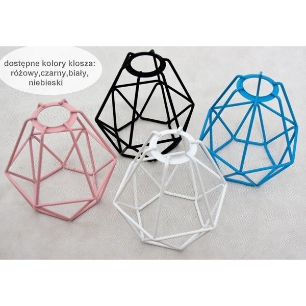 Lampa sufitowa pokoju młodzieżowego Diament Druciak 3xE27 Led