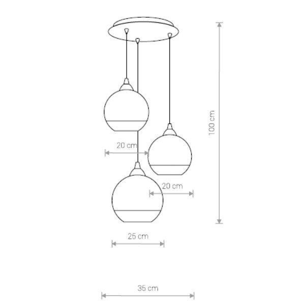 Lampa wisząca GLOBE III miedź