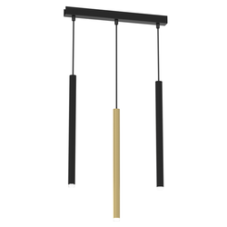 Lampa wisząca MONZA BRASS, MLP8841, czarno-złota, 3x8W G9